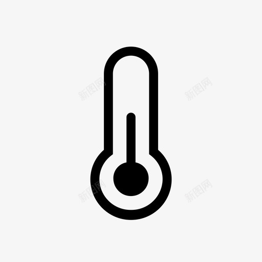 平均温度温度计天气图标svg_新图网 https://ixintu.com 天气 天气图标集 平均温度 温度计