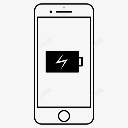 手机电池充电图标svg_新图网 https://ixintu.com 充满电 充电 手机 电池 电源