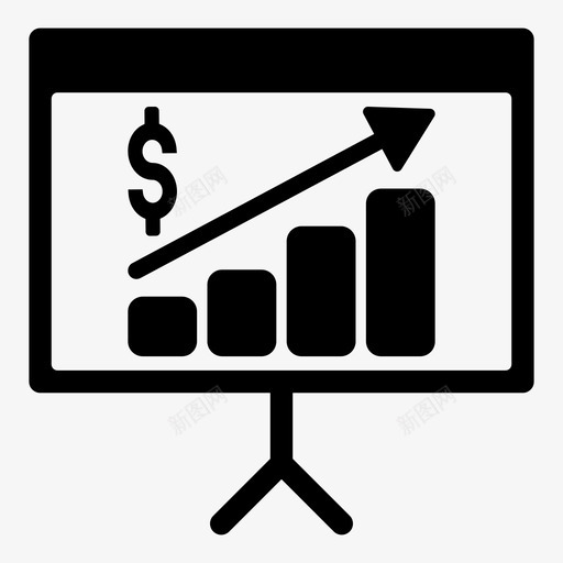 柱状图收益推销牌图标svg_新图网 https://ixintu.com 推销牌 收益 柱状图 演示