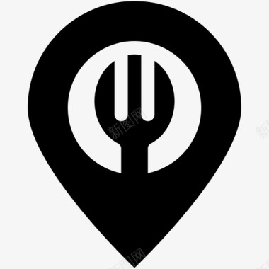 餐厅位置酒店位置地图pin图标图标