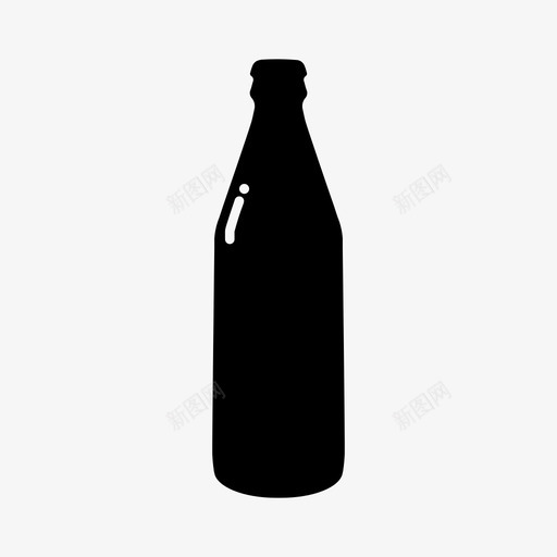 啤酒瓶深色空的图标svg_新图网 https://ixintu.com 啤酒瓶 没有标签 深色 空的