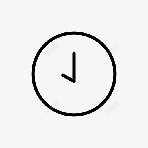 时钟秒时间图标svg_新图网 https://ixintu.com 基本ui细线图标设置 时钟 时间 秒 计时器