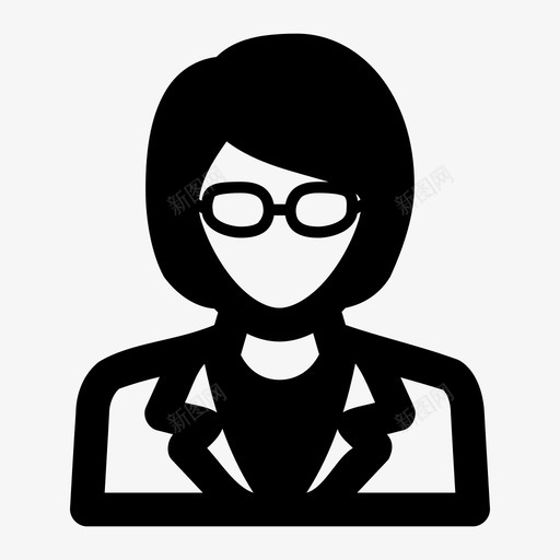 女商人女职员职业图标svg_新图网 https://ixintu.com 女化身 女商人 女职员 工人 职业