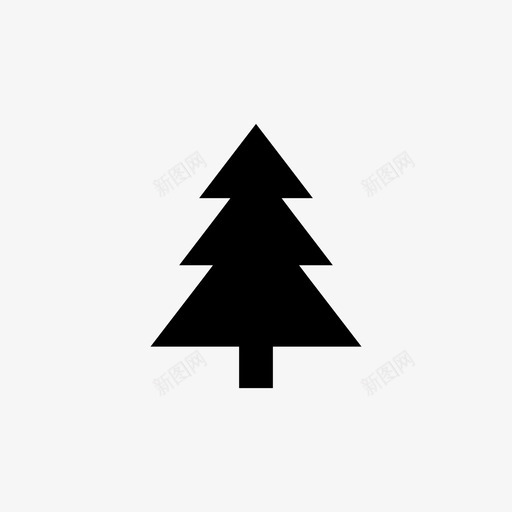 松树圣诞树木材图标svg_新图网 https://ixintu.com 圣诞树 木材 松树 针叶树