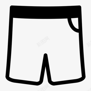 短裤拳击手服装图标图标