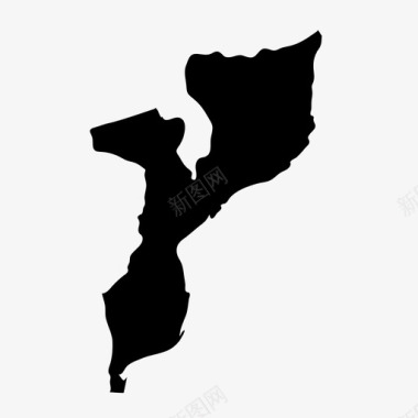 莫桑比克非洲地理图标图标