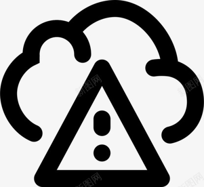 云警告通信交互图标图标