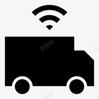 自动卡车无人驾驶卡车自动驾驶图标图标