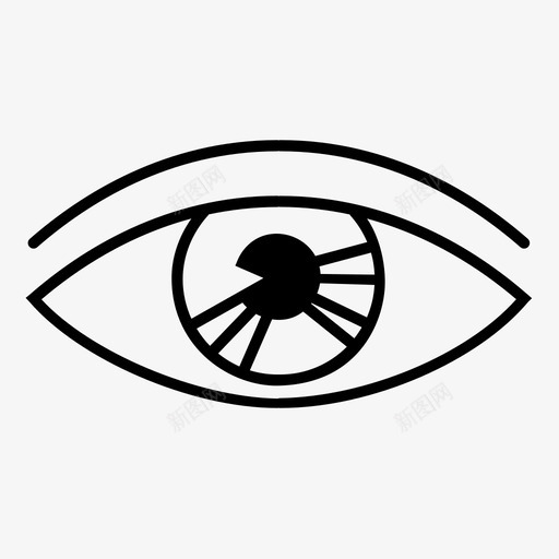 眼睛眼睛睁开视图图标svg_新图网 https://ixintu.com 医学图标 手表 眼睛 眼睛睁开 视图