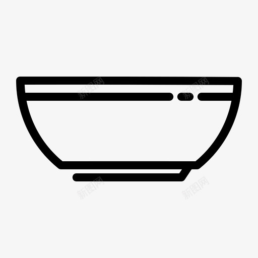 碗容器食物图标svg_新图网 https://ixintu.com 厨房 古饮食 器皿 容器 碗 食物