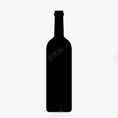 波尔多葡萄酒瓶品尝品酒图标图标