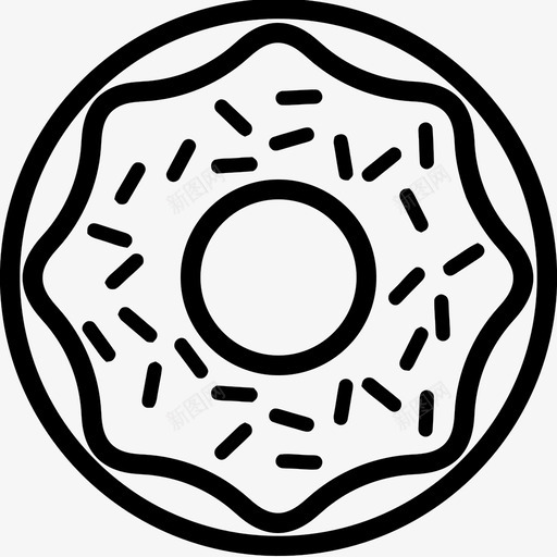 甜甜圈甜点食物图标svg_新图网 https://ixintu.com 甜点 甜甜 甜甜圈 甜甜圈吃 食物