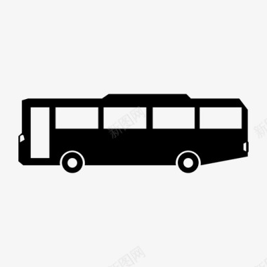 公共汽车四轮车公共交通图标图标