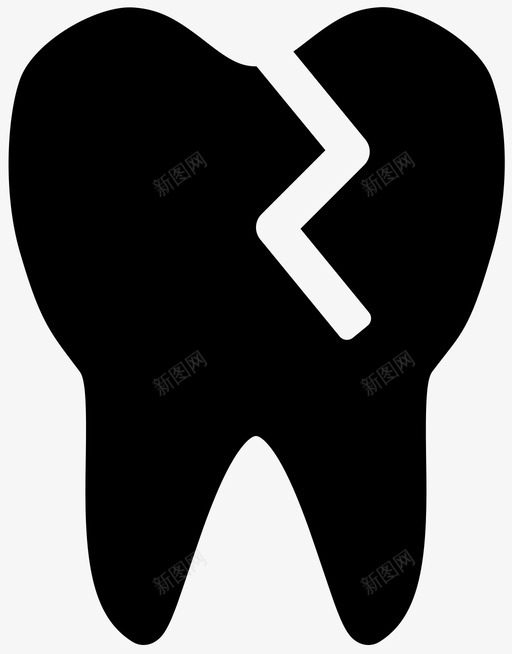 断牙蛀牙裂牙图标svg_新图网 https://ixintu.com 口腔科 断牙 牙医 磨牙 蛀牙 补药 裂牙