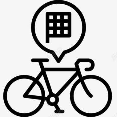 自行车赛旗帜环法自行车赛图标图标