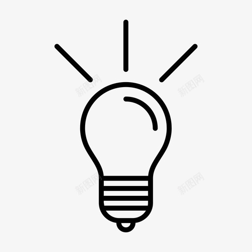 灯泡概念想法图标svg_新图网 https://ixintu.com 想法 搜索引擎优化 概念 灯泡