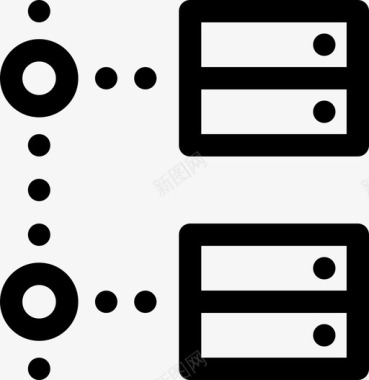 服务器树脱机数据断开连接图标图标