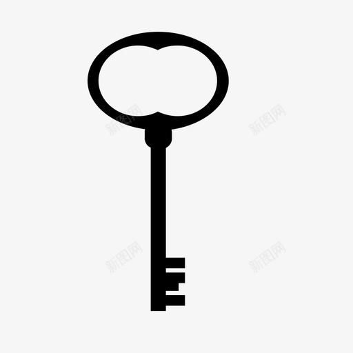 钥匙门锁图标svg_新图网 https://ixintu.com 复古 复古钥匙 钥匙 锁 门