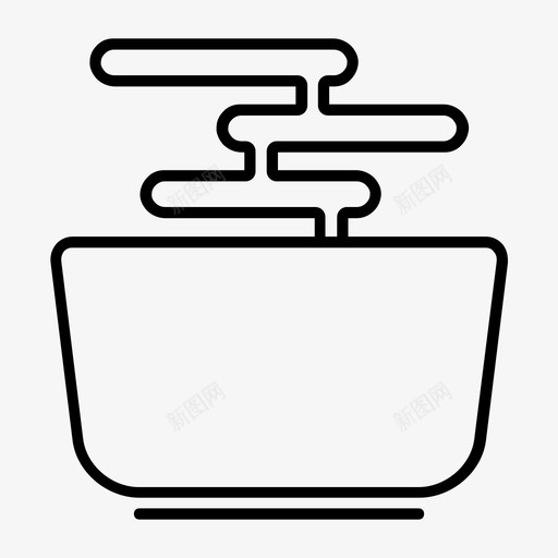 蒸碗瓷碗汤碗图标svg_新图网 https://ixintu.com 厨具 汤碗 瓷碗 蒸碗