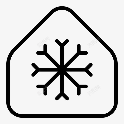 制冷空调家居图标svg_新图网 https://ixintu.com 制冷 家居 环境生态概述 空调 雪花