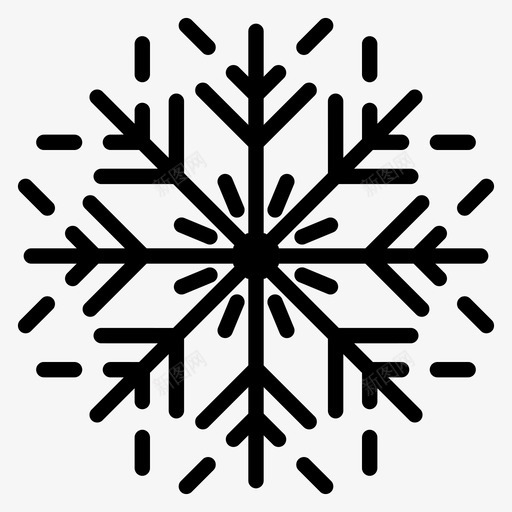 雪花圣诞节装饰图标svg_新图网 https://ixintu.com 冬天 冰冻 圣诞节 装饰 雪花