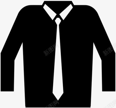 社交衬衫衣服领带图标图标