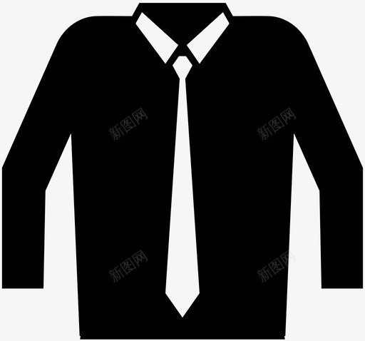 社交衬衫衣服领带图标svg_新图网 https://ixintu.com 社交衬衫 衣服 领带