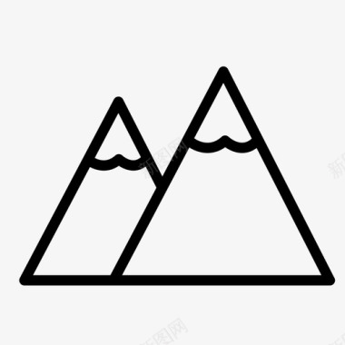 山自然山顶图标图标