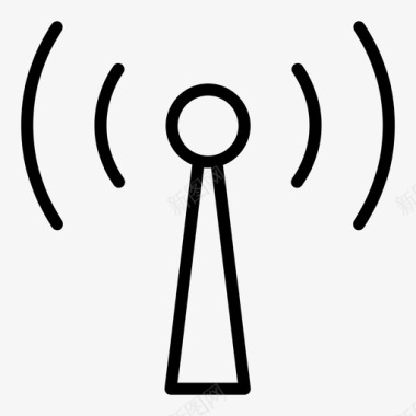 无线电塔天线信号图标图标