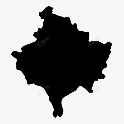 科索沃国家东欧图标svg_新图网 https://ixintu.com 东欧 国家 地图 地理 普里什蒂纳 科索沃 科索沃地图