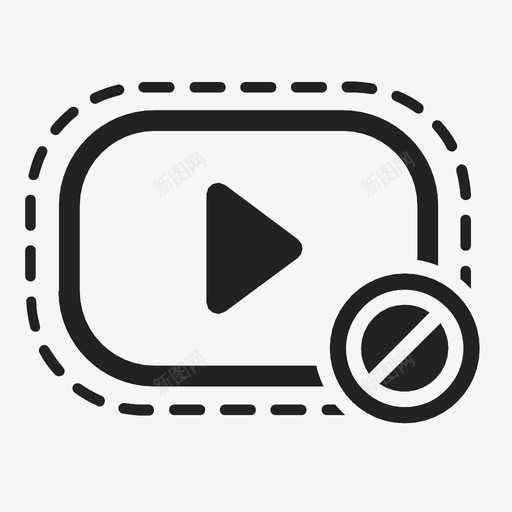 视频块图库电影图标svg_新图网 https://ixintu.com 停止 图库 电影 禁止 视频块