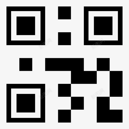 二维码条码方块图标svg_新图网 https://ixintu.com 二维码 企业管理 扫描仪 数码 方块 条码 链接