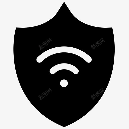 安全连接保护屏蔽图标svg_新图网 https://ixintu.com wifi 保护 安全 安全连接 屏蔽 无线