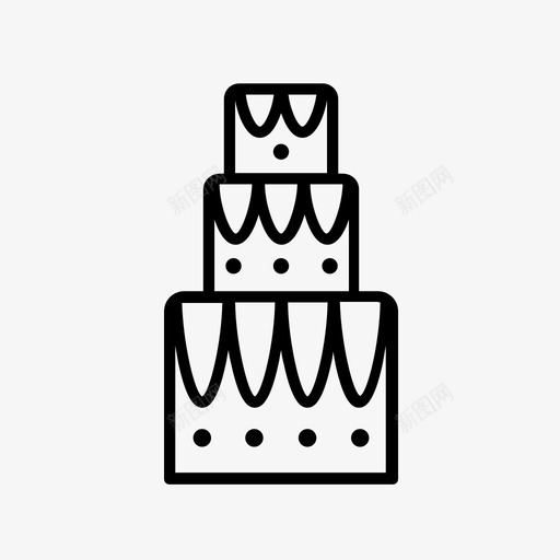 情人节周年纪念日蛋糕图标svg_新图网 https://ixintu.com 周年纪念日 婚礼 婚礼蛋糕 情人节 蛋糕