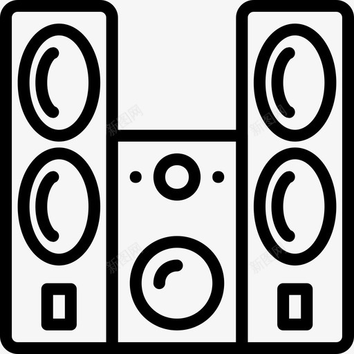 音响系统音频音乐图标svg_新图网 https://ixintu.com smashicons音乐2大纲 播放 音乐 音响系统 音频