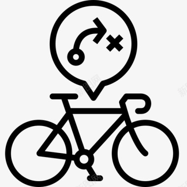 自行车之旅比赛路线图标图标
