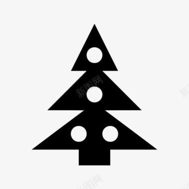 圣诞树冷杉云杉图标图标