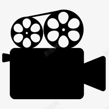 放映机摄像机胶卷机电影机图标图标