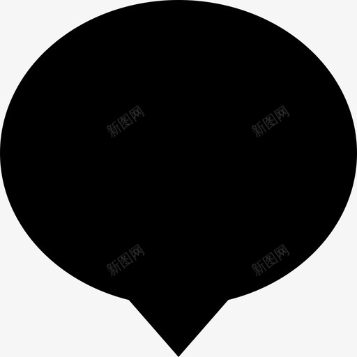 椭圆形黑色演讲气球大杯子实心填充图标svg_新图网 https://ixintu.com 填充 大杯子实心 椭圆形黑色演讲气球