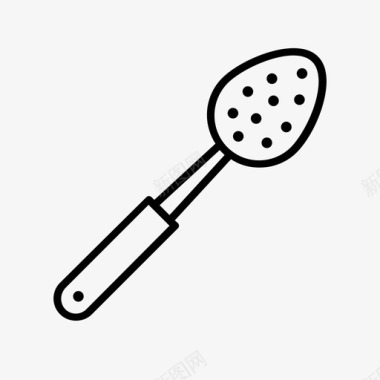 炊具厨师开槽勺子图标图标