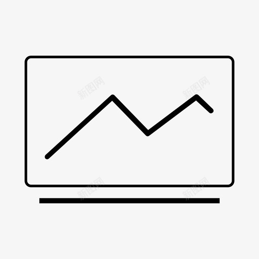 演示图表折线图图标svg_新图网 https://ixintu.com 图表 折线图 演示 监视器 营销项目