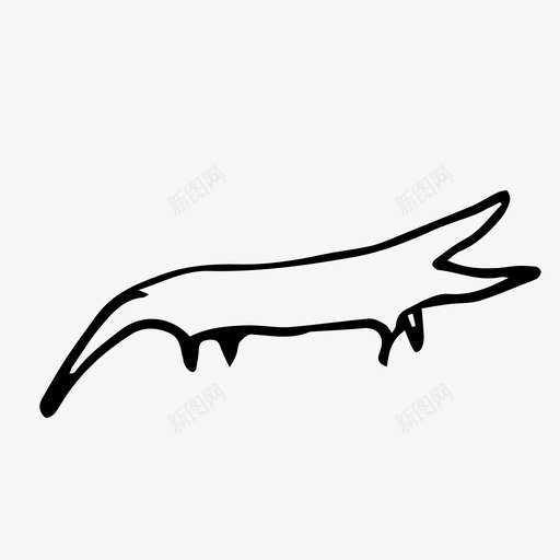 鳄鱼涂鸦自然图标svg_新图网 https://ixintu.com 动物 动物园 涂鸦 爬行动物 自然 鳄鱼