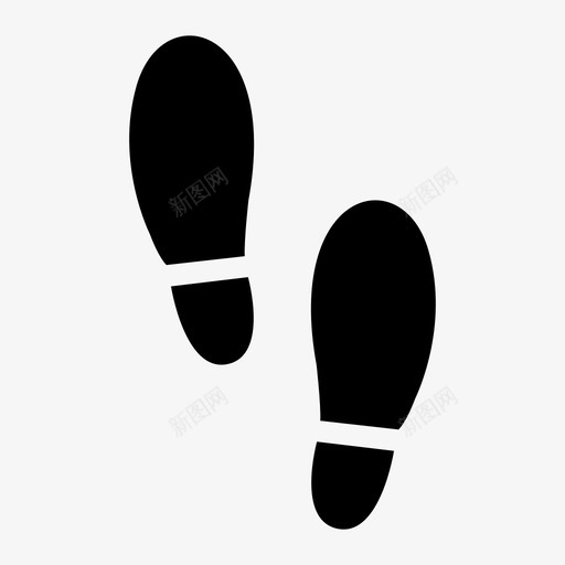 鞋印脚鞋图标svg_新图网 https://ixintu.com 冒险 散步 脚 鞋 鞋印