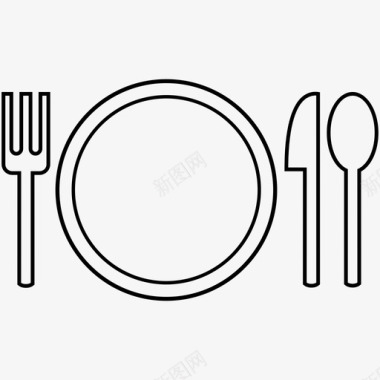 餐具餐食盘子图标图标