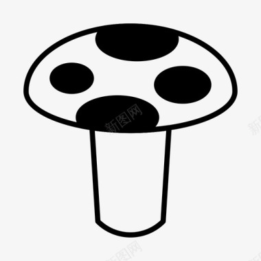 蘑菇食品菌类图标图标