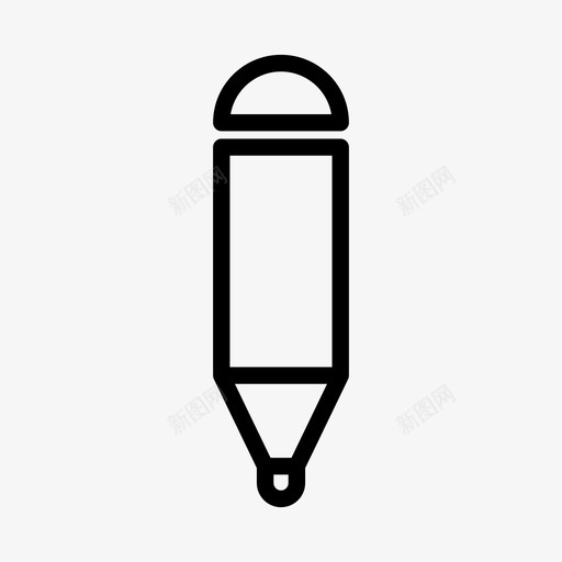 铅笔记号笔办公室图标svg_新图网 https://ixintu.com 办公室 记号笔 铅笔