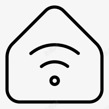 家庭wifi房屋互联网图标图标