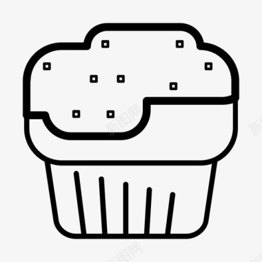 松饼纸杯蛋糕食物图标图标