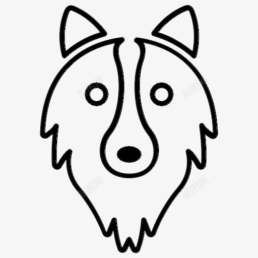哈士奇动物狗图标svg_新图网 https://ixintu.com 动物 哈士奇 宠物 狗