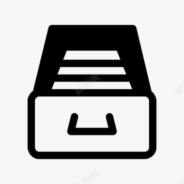 文件存储档案文件抽屉图标图标